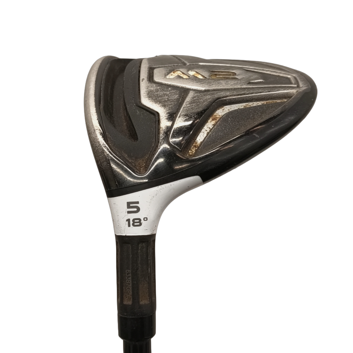 Left TaylorMade M2 2016 Fairway Wood / Flex Regular / #5/18 [model:birefnet-general] [bg:handrolled]