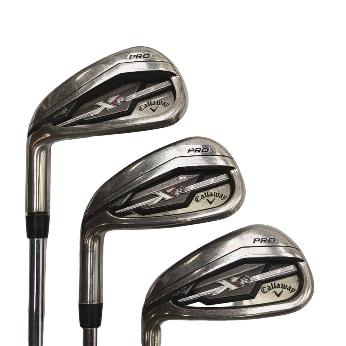 Venstre Callaway XR Pro Jernsæt / 5-PW+AW / Flex Regular / Stål [model:birefnet-general] [bg:handrolled]