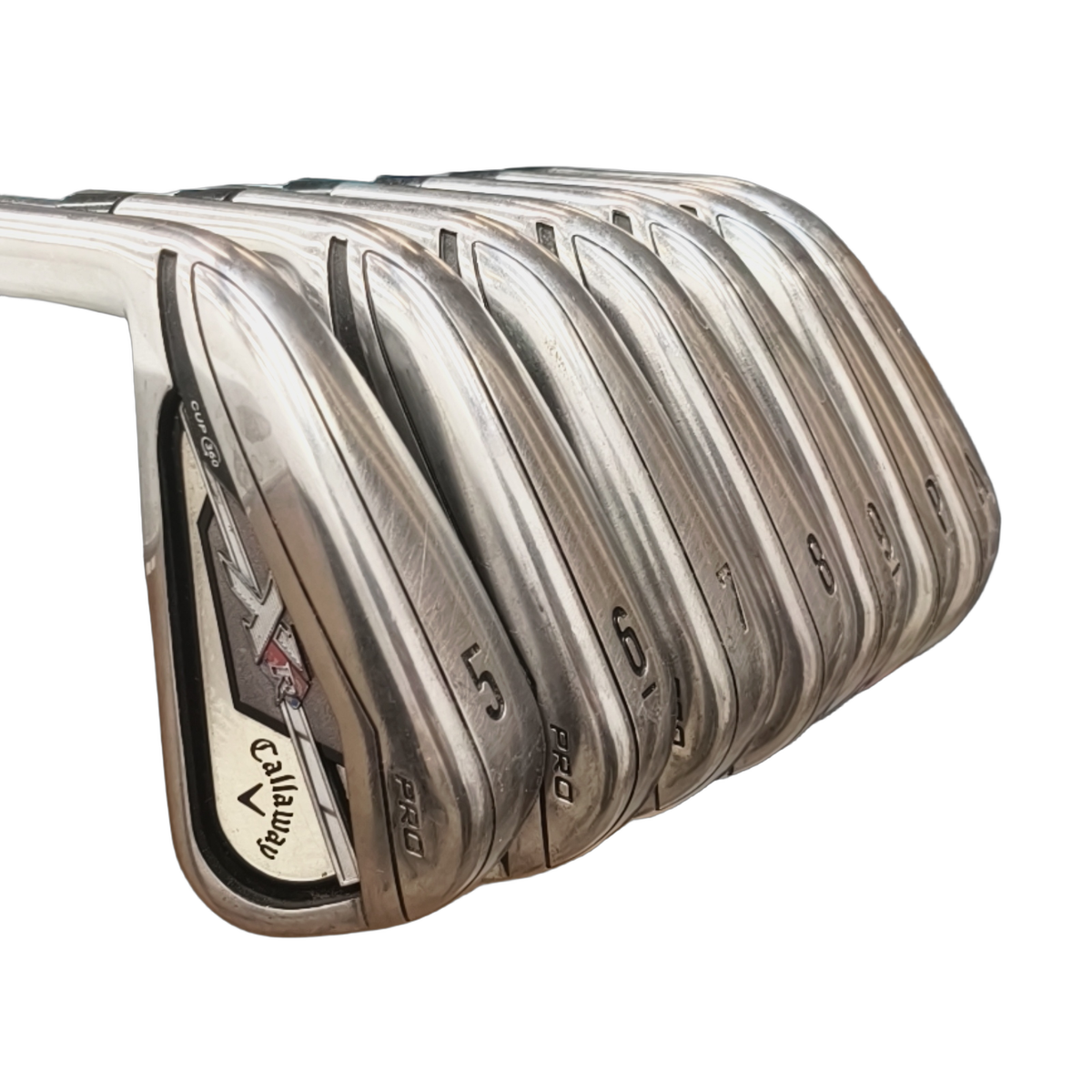 Venstre Callaway XR Pro Jernsæt / 5-PW+AW / Flex Regular / Stål [model:birefnet-general] [bg:handrolled]