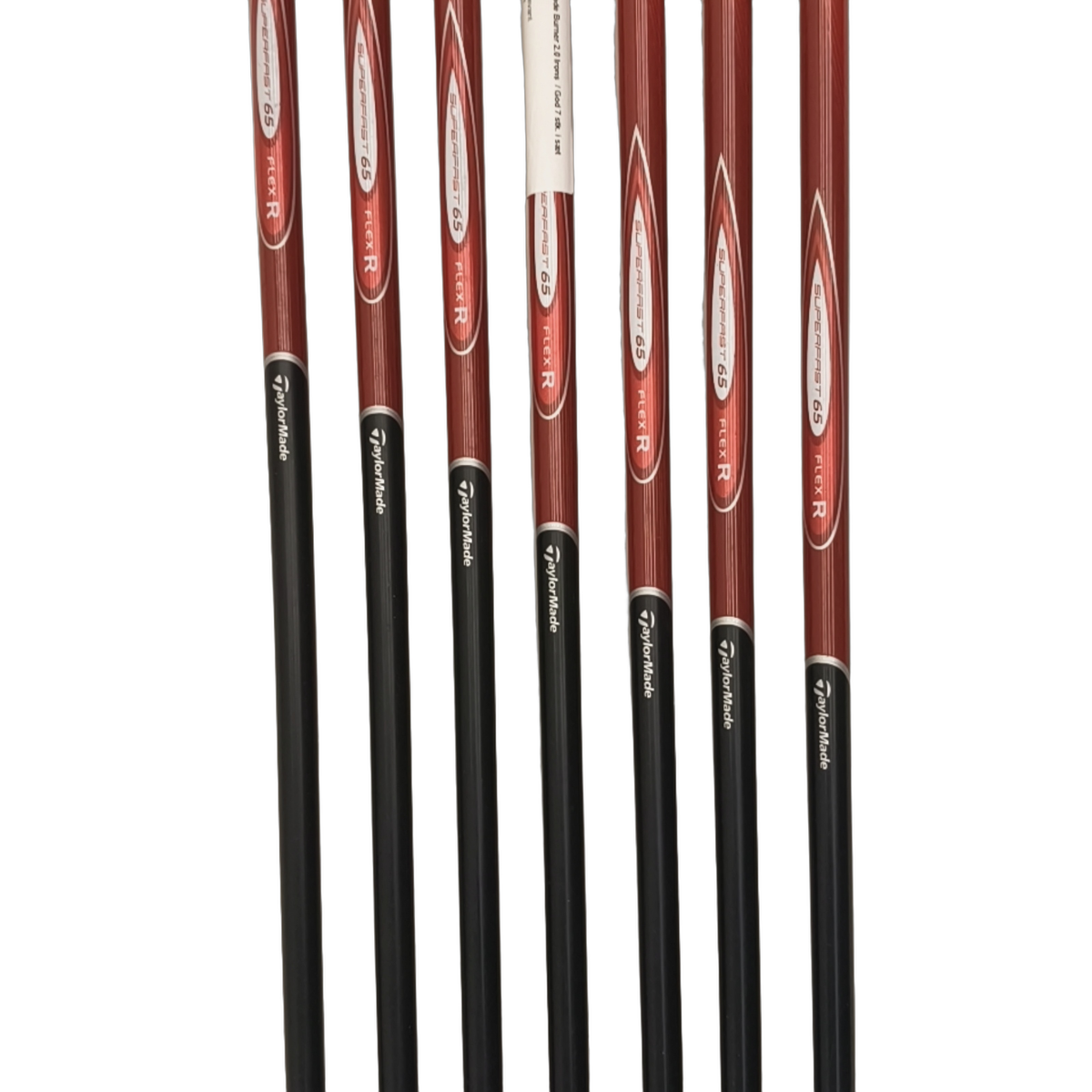 Venstre TaylorMade Burner 2.0 Jernsæt / 4-PW / Flex Regular / Grafit [model:birefnet-general] [bg:handrolled]