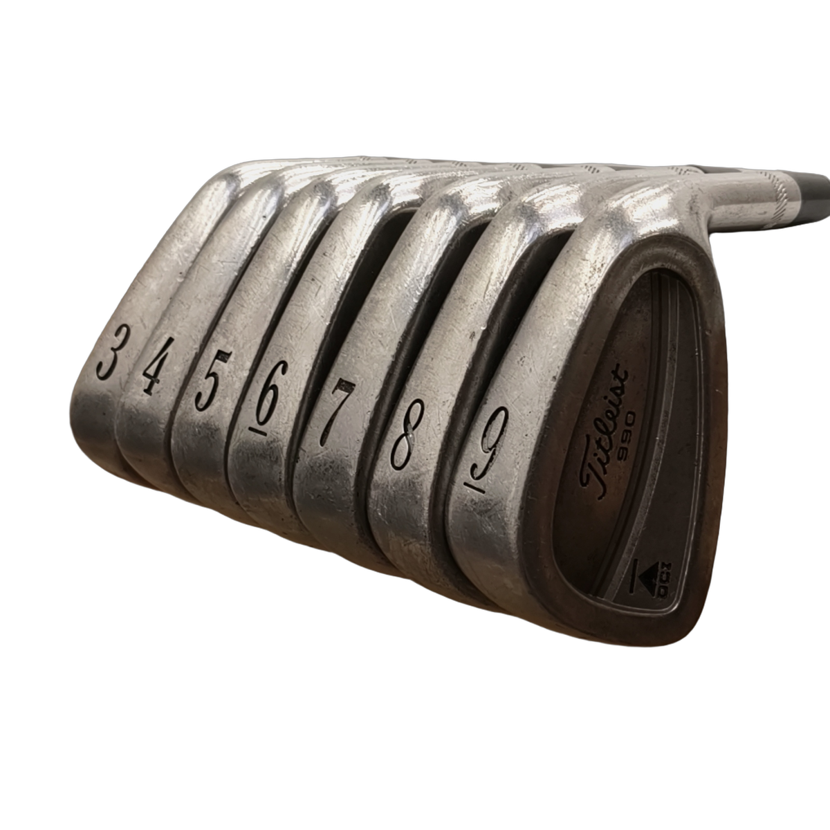 Titleist 990 DCI Jernsæt / 3-9i / Flex Stiff / Stål [model:birefnet-general] [bg:handrolled]