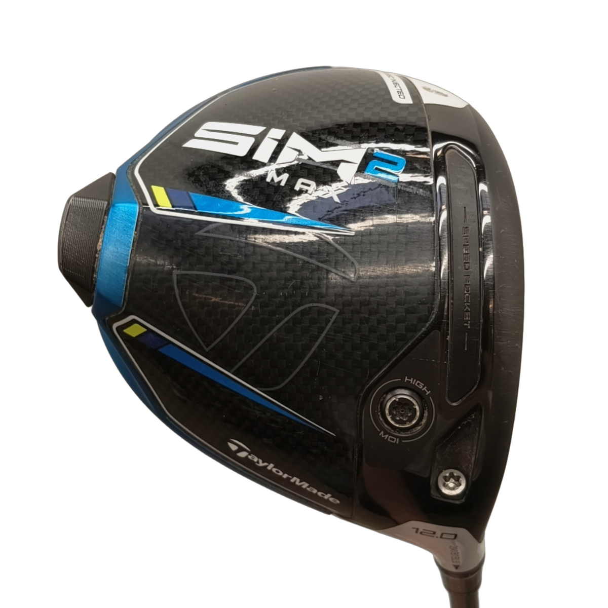 TaylorMade Sim 2 Max Driver / Flex A-flex / Loft 12 [model:birefnet-general] [bg:handrolled]