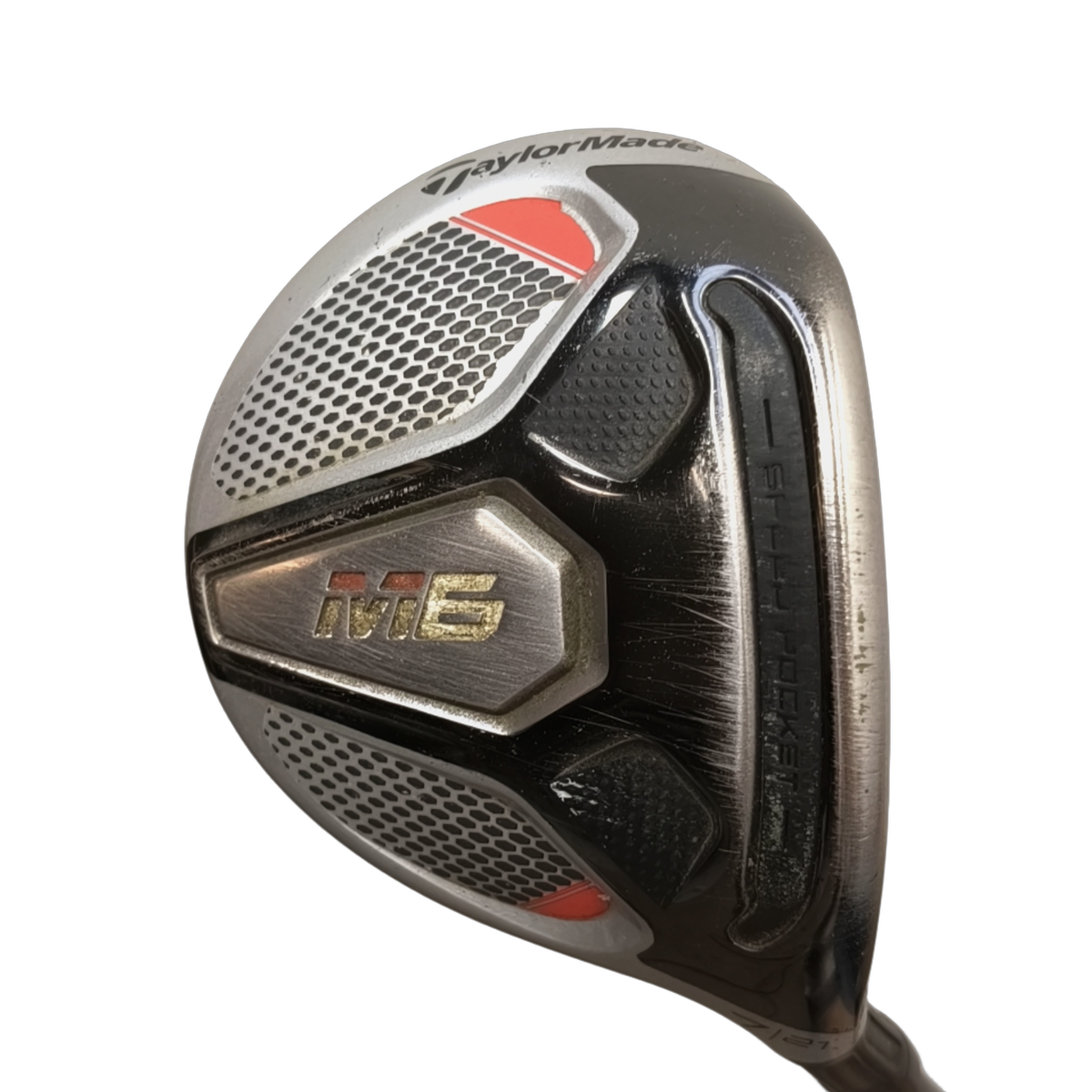 TaylorMade M6 Fairway Wood / Flex A-flex / #7/21 [model:birefnet-general] [bg:handrolled]