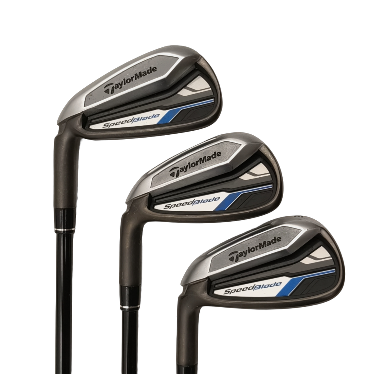 Venstre TaylorMade Speed Blade Jernsæt / 4-PW+SW / Flex Regular / Grafit [model:birefnet-general] [bg:handrolled]