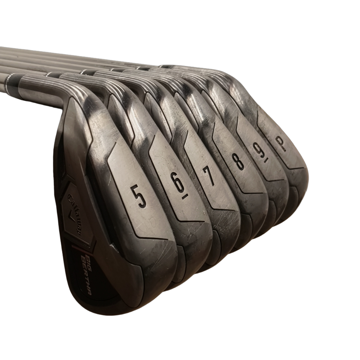 Venstre Callaway Big bertha 2019 Jernsæt / 5-PW / Flex Regular / Grafit [model:birefnet-general] [bg:handrolled]
