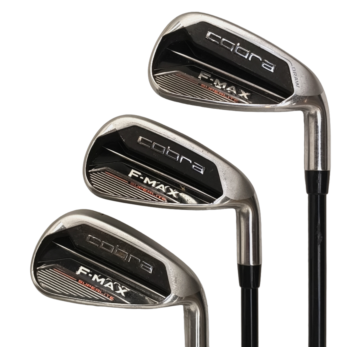 Cobra F-MAX Superlite Jernsæt / 5-PW / Flex A-flex / Grafit [model:birefnet-general] [bg:handrolled]