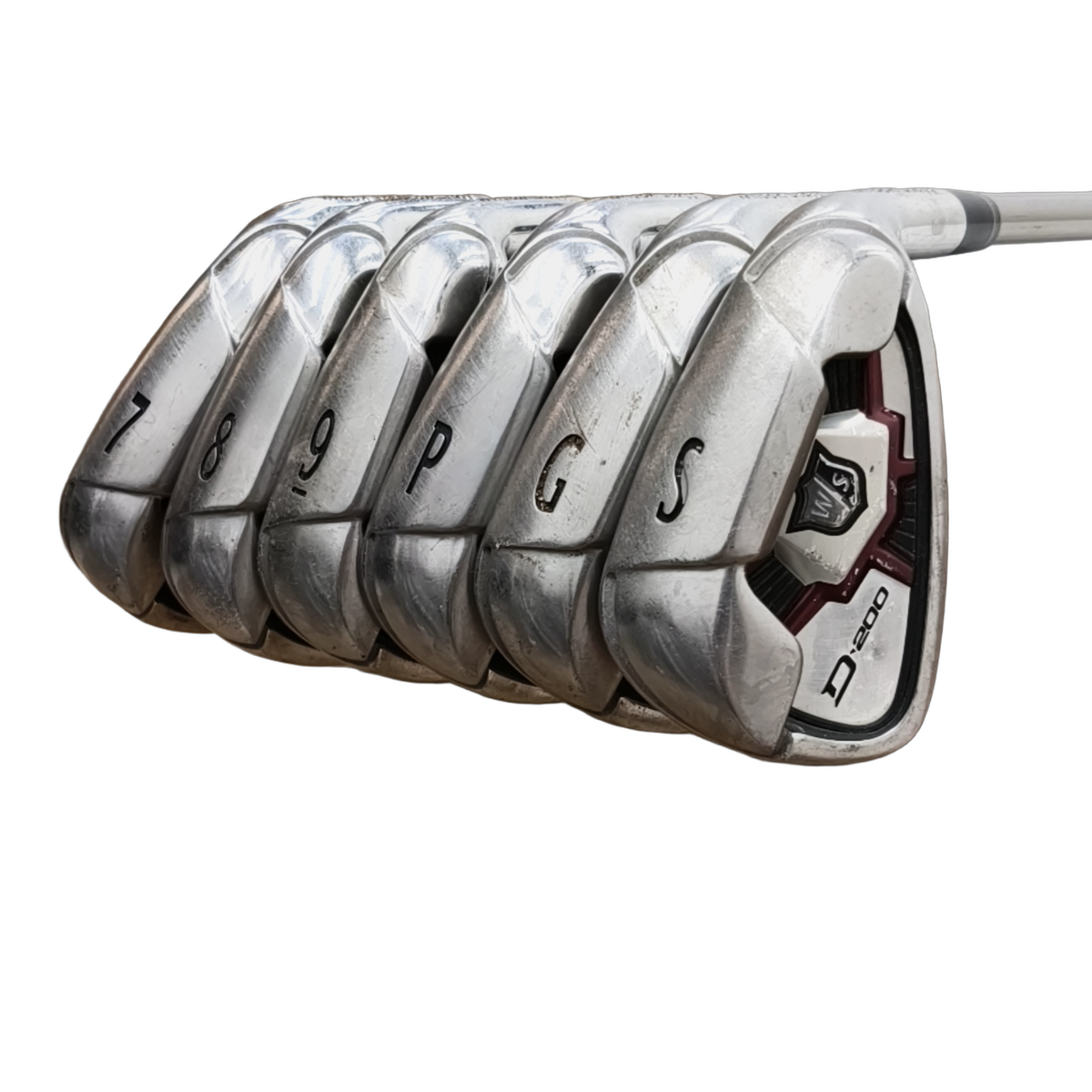 Wilson D200 Jernsæt / 7-PW+GW+SW / Flex A-flex / Grafit [model:birefnet-general] [bg:handrolled]
