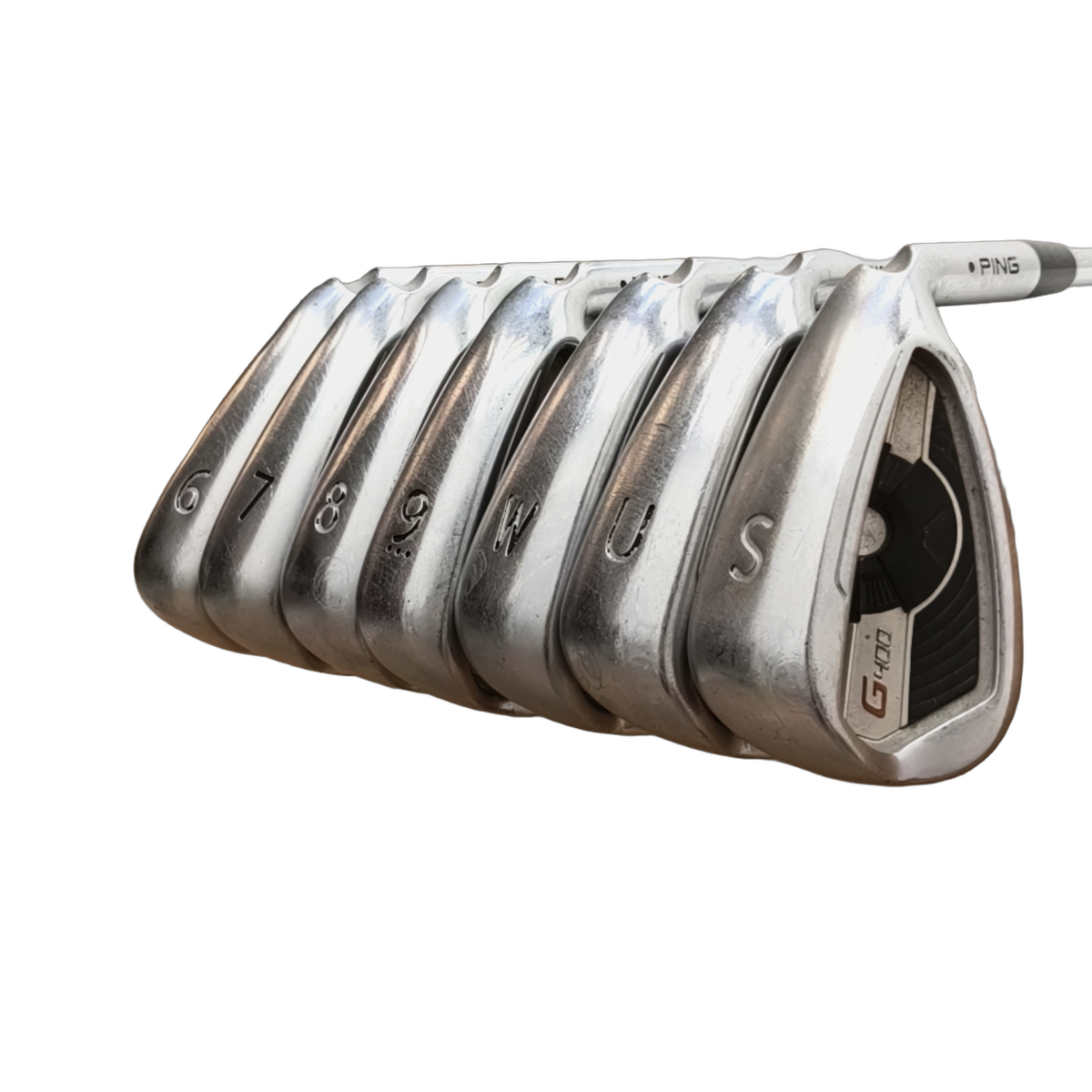 PING G400 Jernsæt / 6-PW+GW+SW / Flex A-flex / Stål [model:birefnet-general] [bg:handrolled]