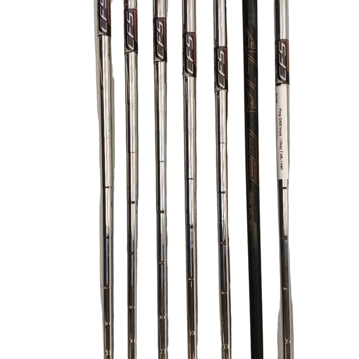 PING G400 Jernsæt / 6-PW+GW+SW / Flex A-flex / Stål [model:birefnet-general] [bg:handrolled]