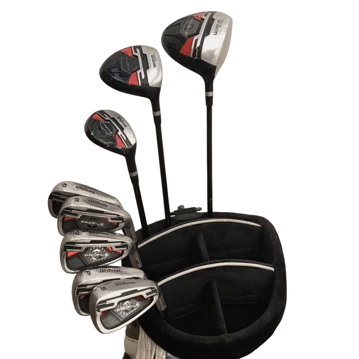 Wilson Profile Komplet Sæt Uden Bag / 6i+8-PW+SW  / Flex Regular / Grafit [model:birefnet-general] [bg:handrolled]