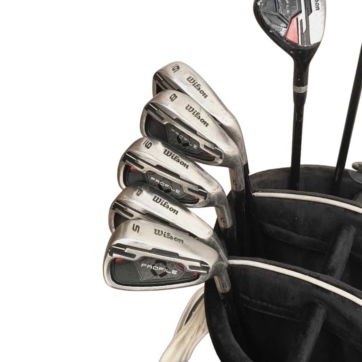 Wilson Profile Komplet Sæt Uden Bag / 6i+8-PW+SW  / Flex Regular / Grafit [model:birefnet-general] [bg:handrolled]