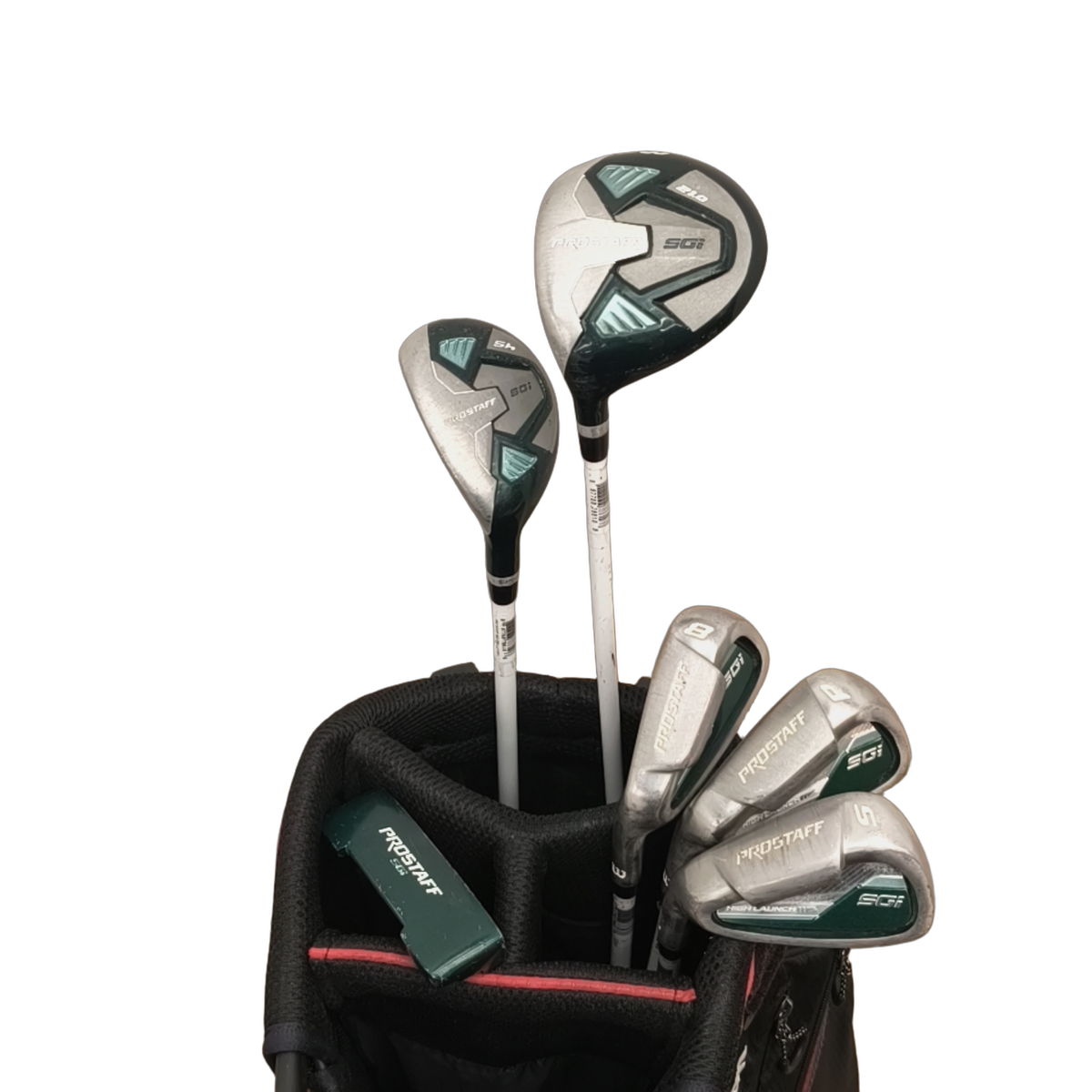 Venstre Wilson Prostaff SGI Komplet Sæt Med Bag / 8+PW+SW / Flex Ladies / Grafit [model:birefnet-general] [bg:handrolled]