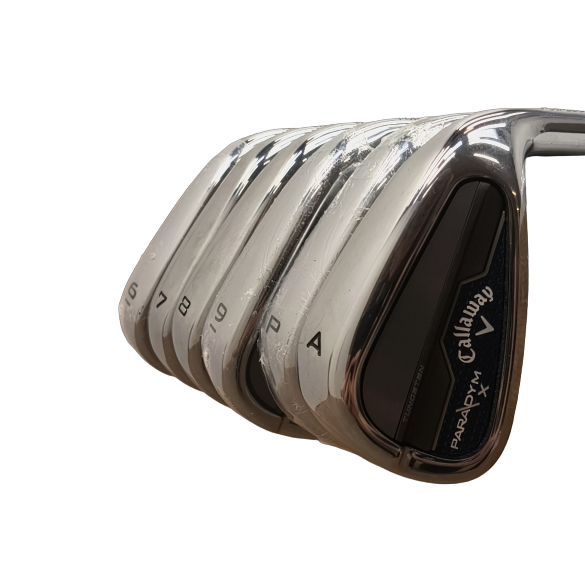Callaway Paradym X Jernsæt / 6-PW+AW  / Flex Regular / Grafit [model:birefnet-general] [bg:handrolled]
