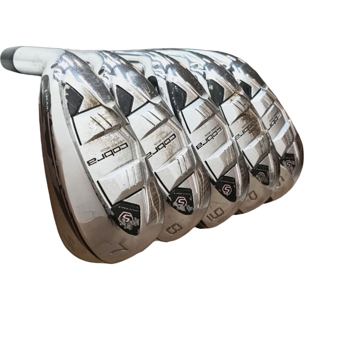 Venstre Cobra T-rail Jernsæt / 7-PW+SW / Flex Ladies / Grafit [model:birefnet-general] [bg:handrolled]
