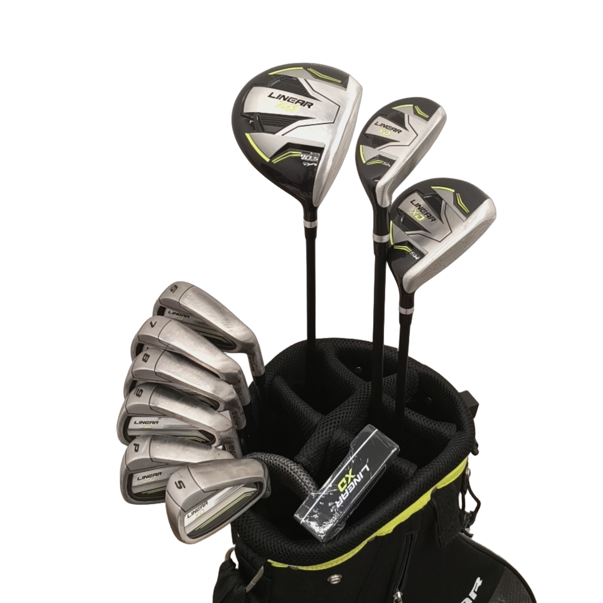 Wilson Linear XD Set Completo Con sacca media / 6-PW+SW / Flex Regular / Acciaio [model:birefnet-general] [bg:handrolled]