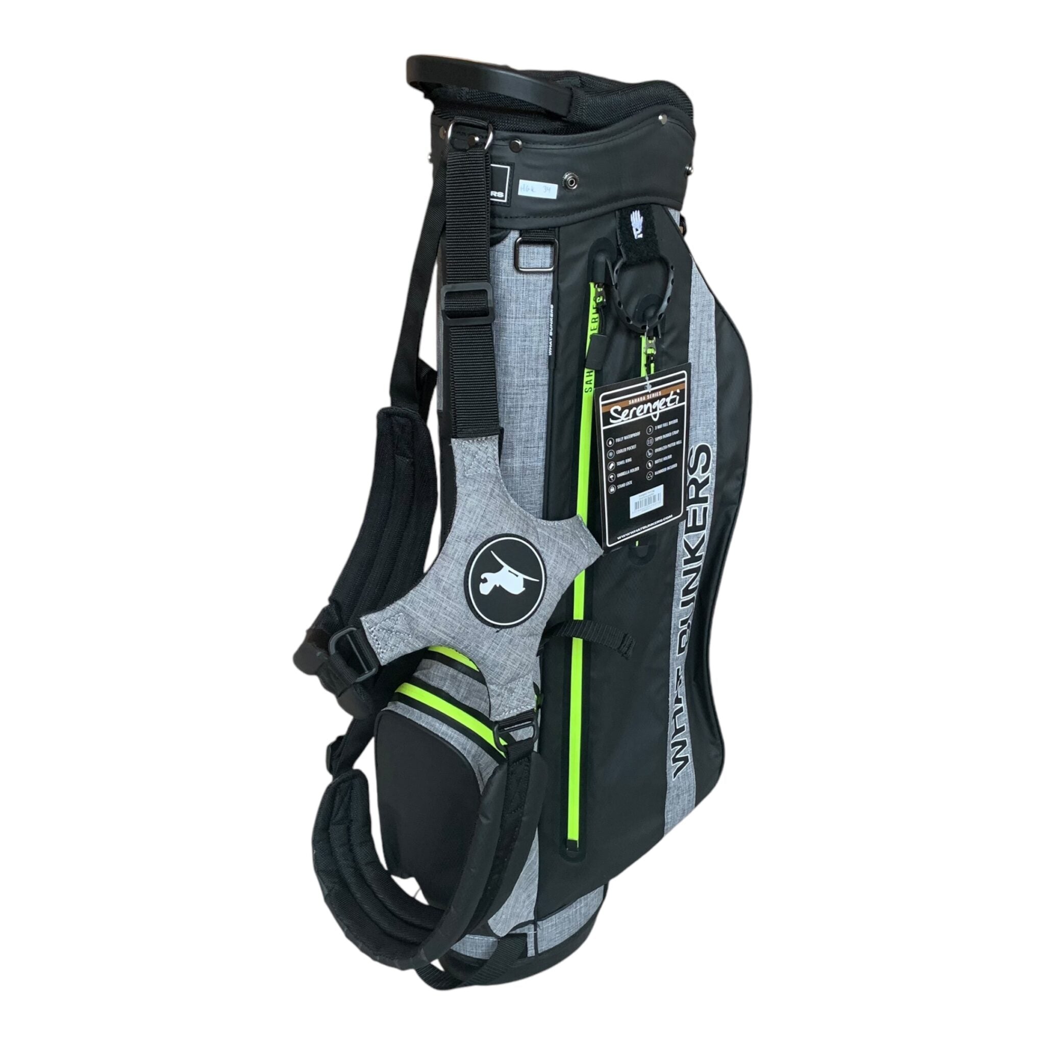 WhatBunkers Serengeti2 7" Standbag // Schwarz/Grau - 4 Fächer // Inkl. Regencover