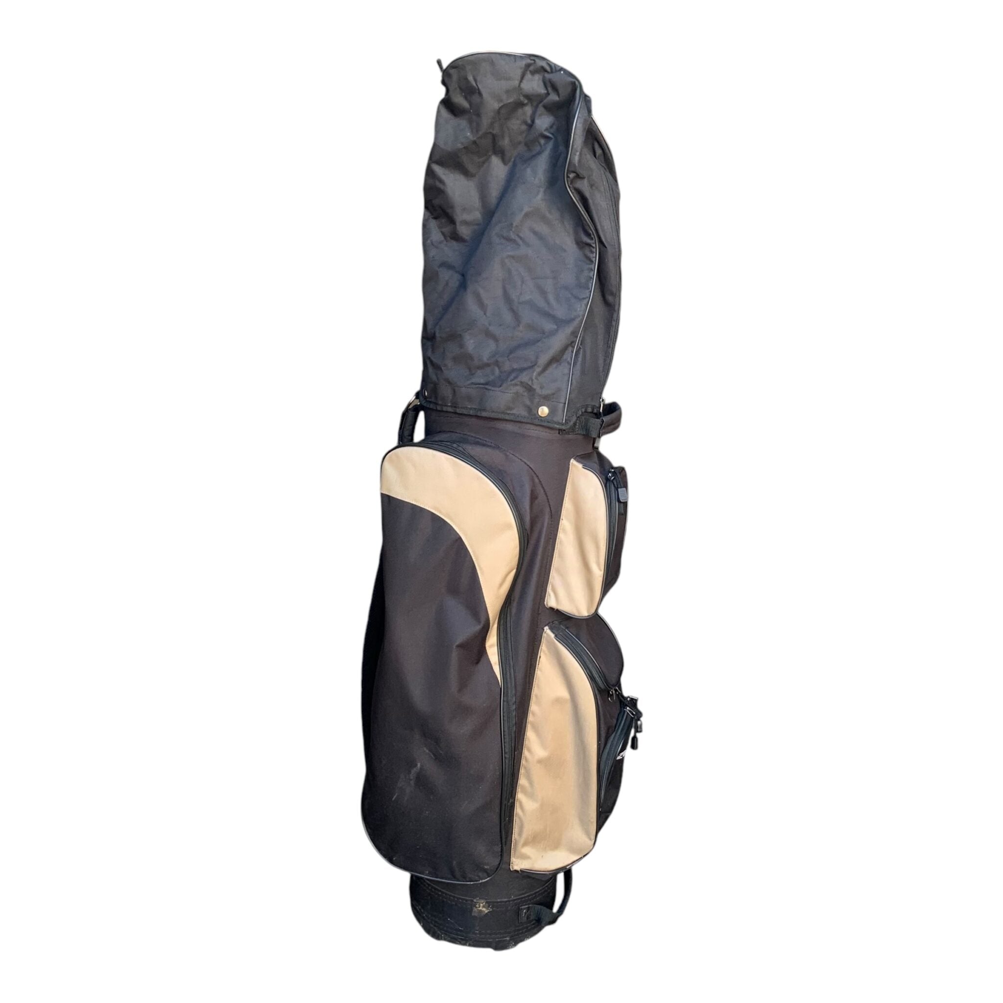 Ozone Cartbag - Black/Brown / 4 Compartments / W. Raincover