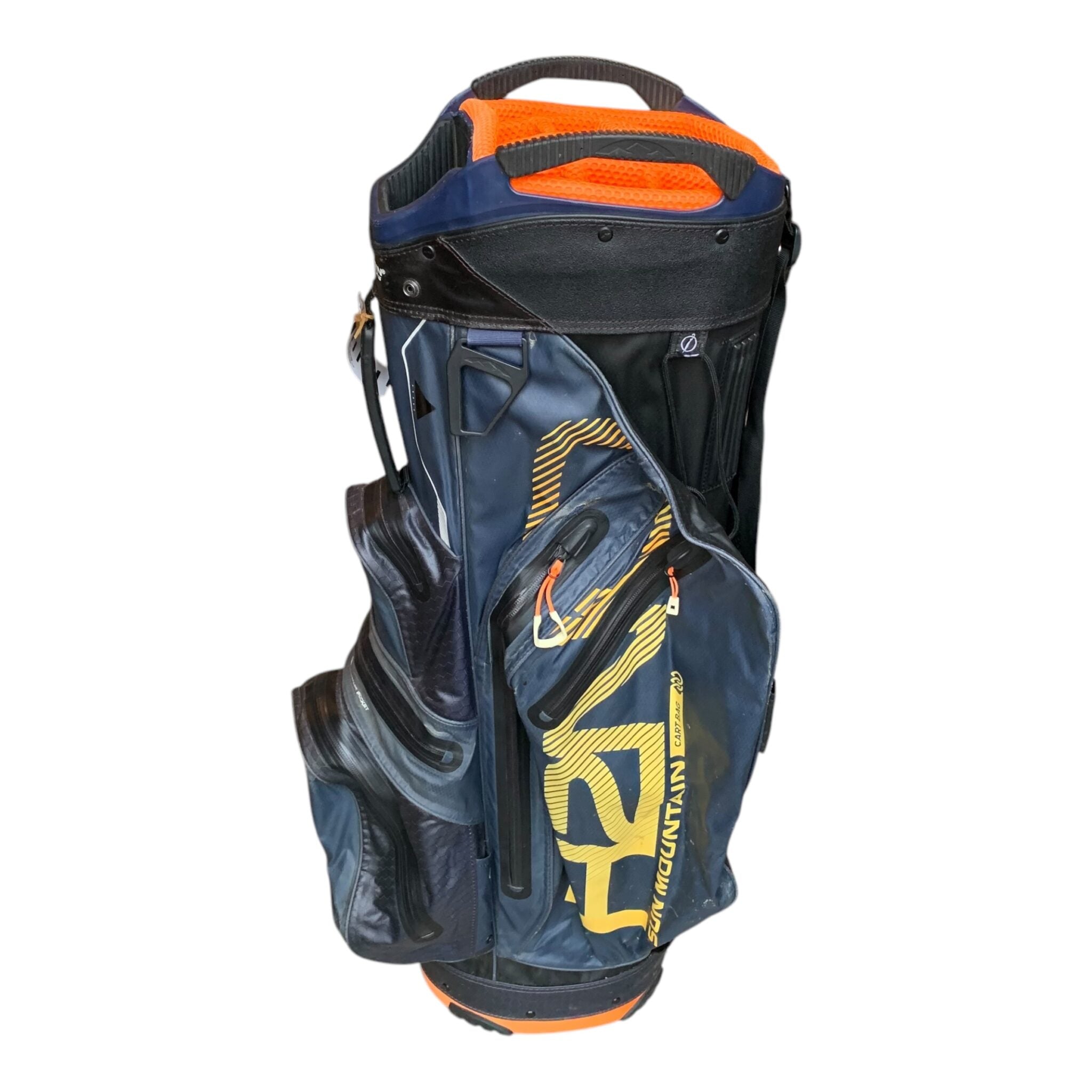 Sun Mountain H2NO Cartbag - Marine/Orange / 15-Fächer / W. Regenschutz