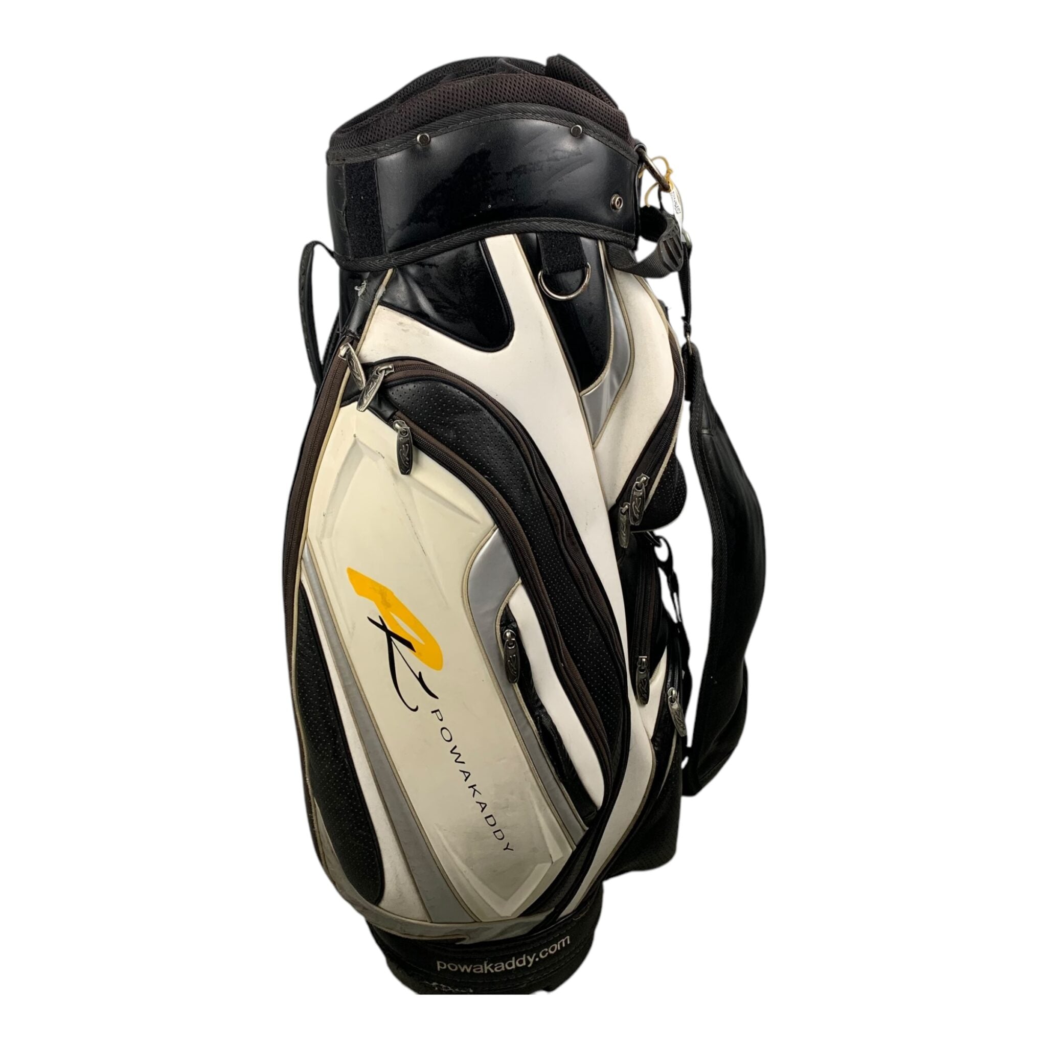 PowaKaddy CartBag / White/Black / 14 Compartments