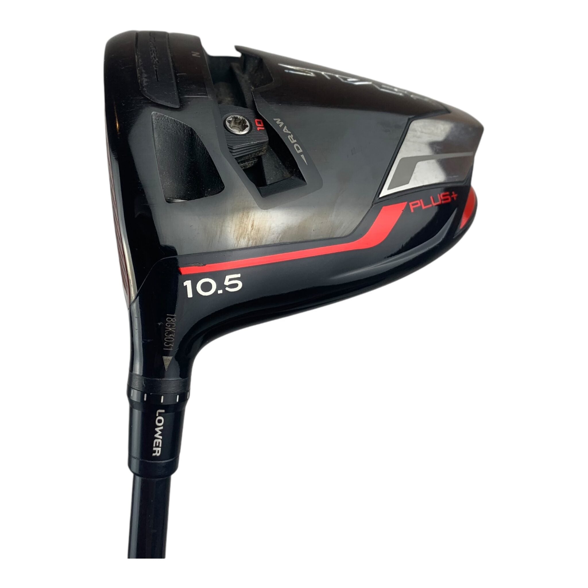 Left TaylorMade Stealth Plus Driver / Flex Regular / Loft 10.5 / Jumbomax Grip