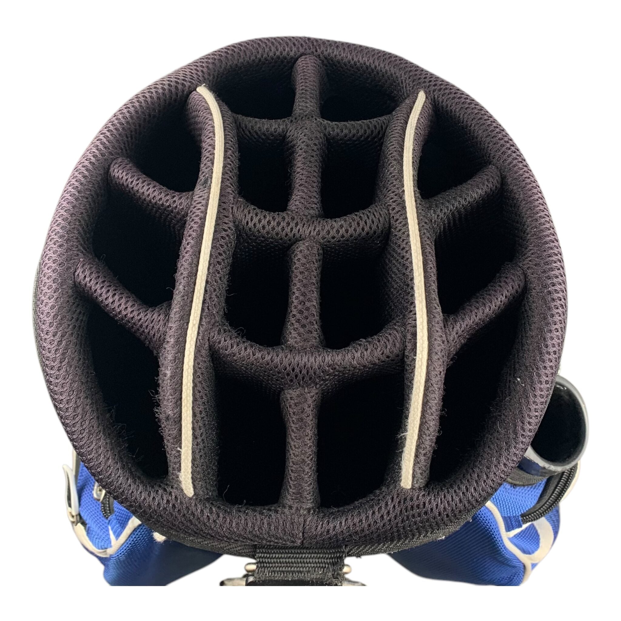 Mizuno Cartbag / Blauw/Wit / 14-vaks 