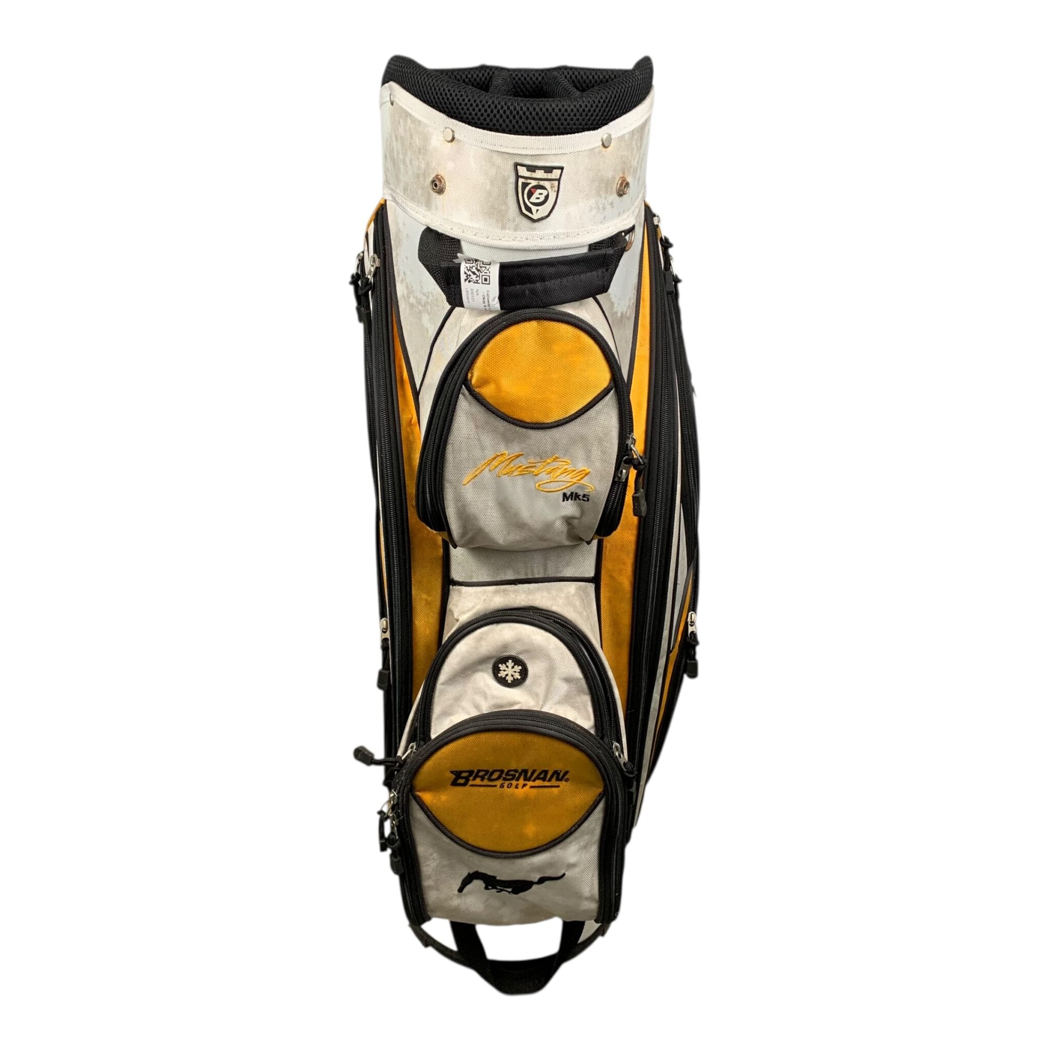 Cartbag Brosnan / Bianco/Giallo/Nero / 14 scomparti