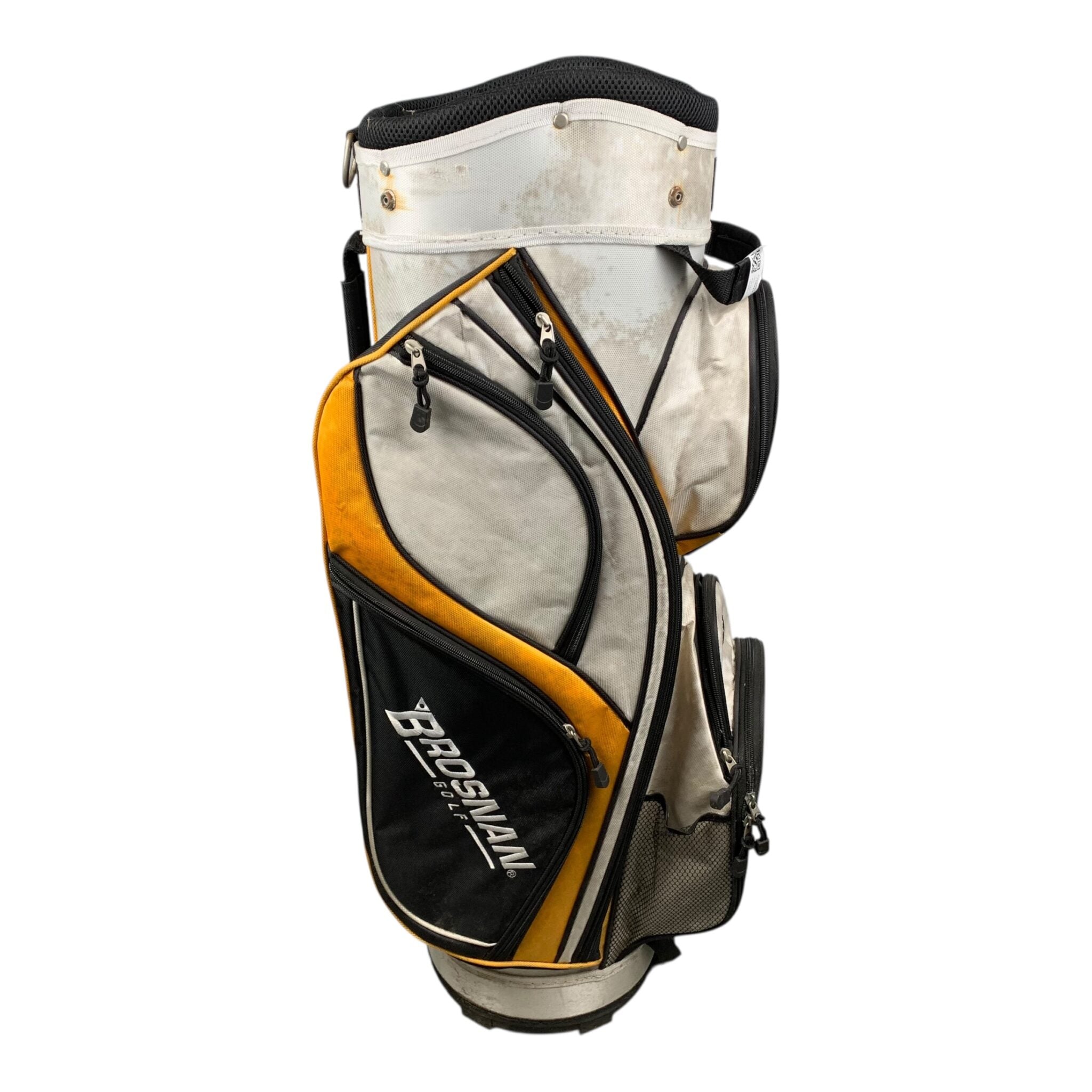 Cartbag Brosnan / Bianco/Giallo/Nero / 14 scomparti