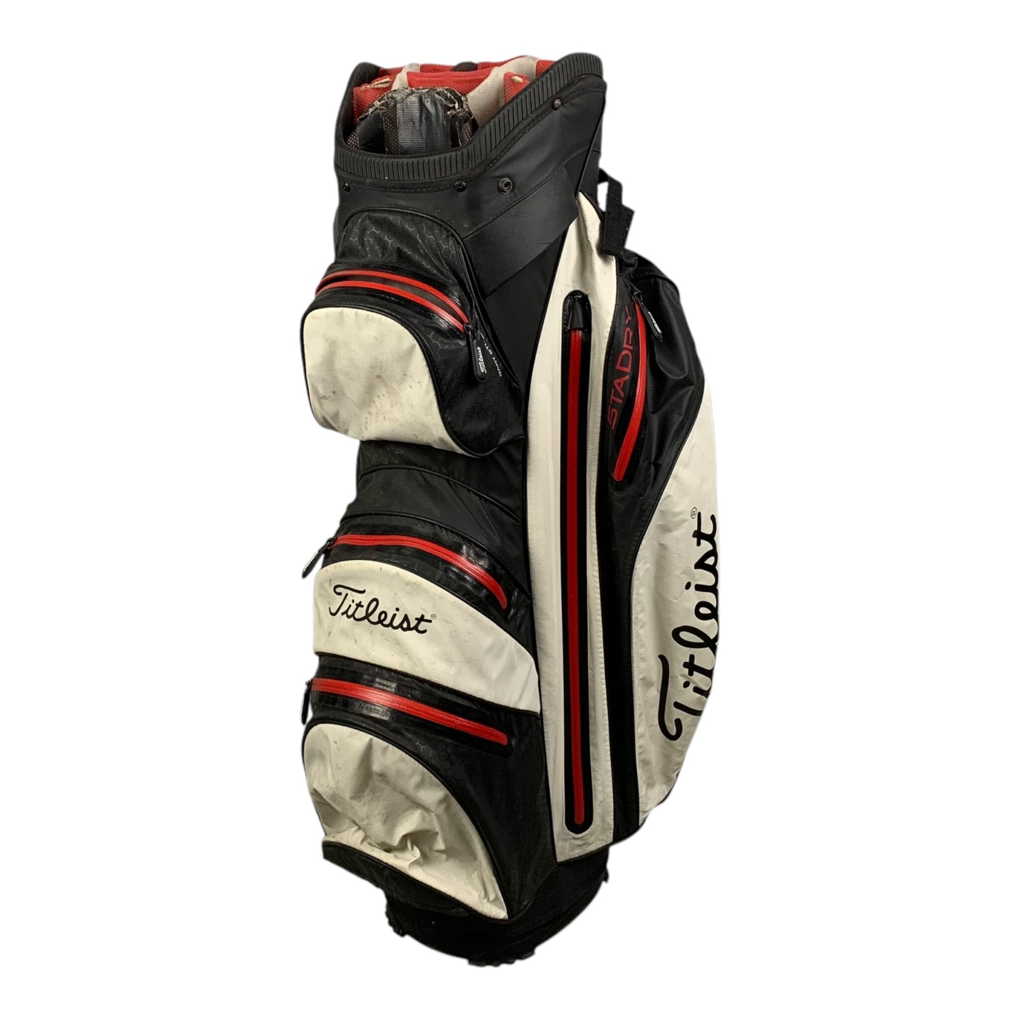 Titleist StaDry CartBag / Black/White/Red / 14 Compartments
