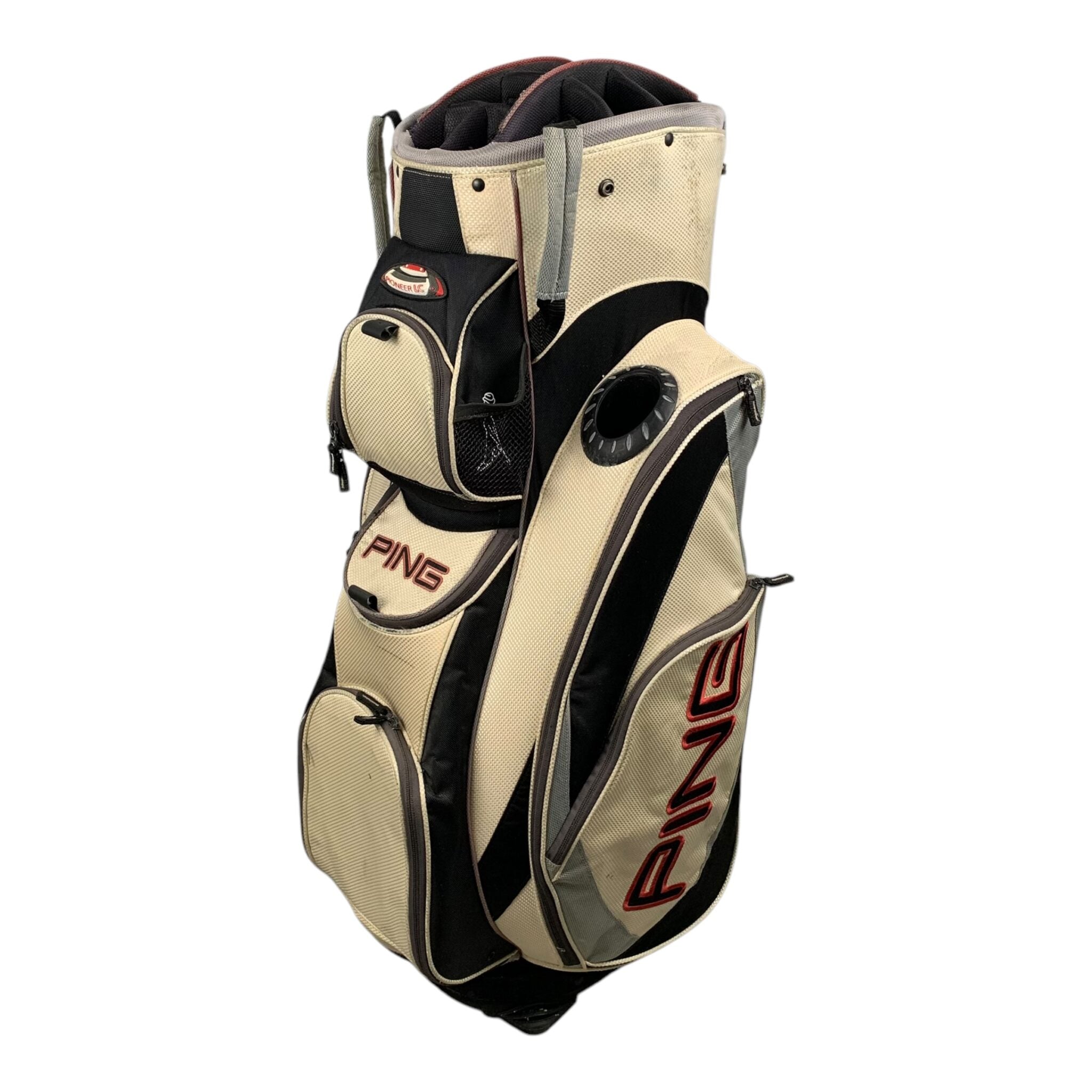 Ping Pioneer LC CartBag / White/Black / 14 Compartments