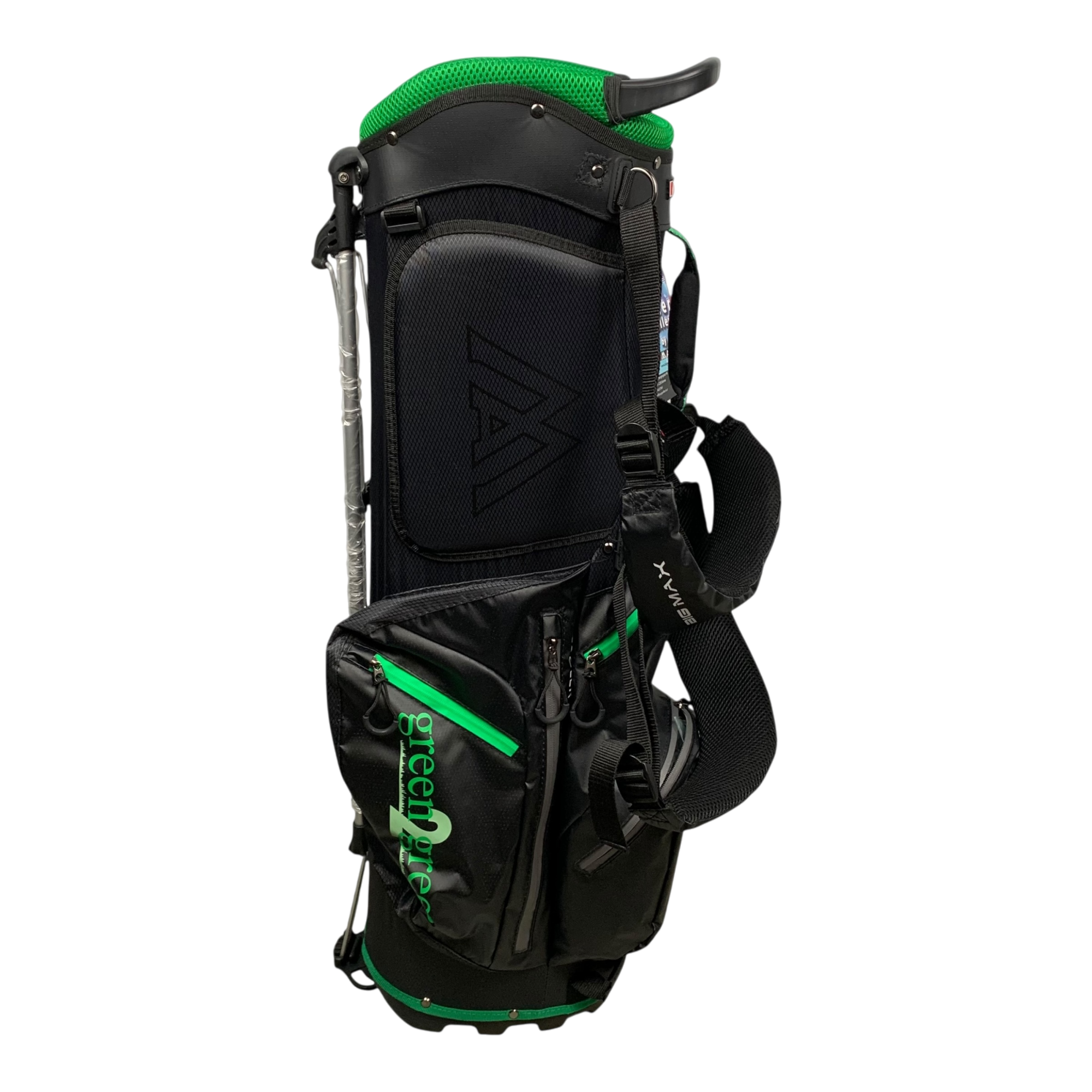 Big Max Green2Green Dry Design Stand Bag / 4-Way / Black galleri billede 3 - brugt golf udstyr i god stand